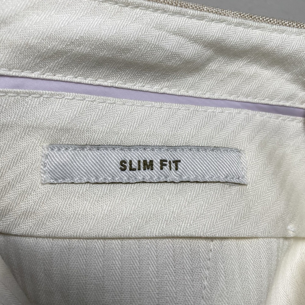 Bonobos Linen Pants 29x34 Slim Guabello Legend Flat Front Ivory Beige - Picture 13 of 16